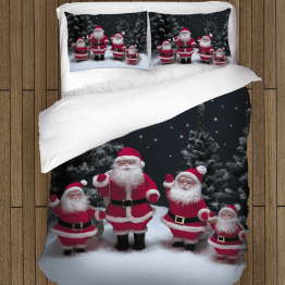 Povlečení vánoční - Santa Claus Figurines