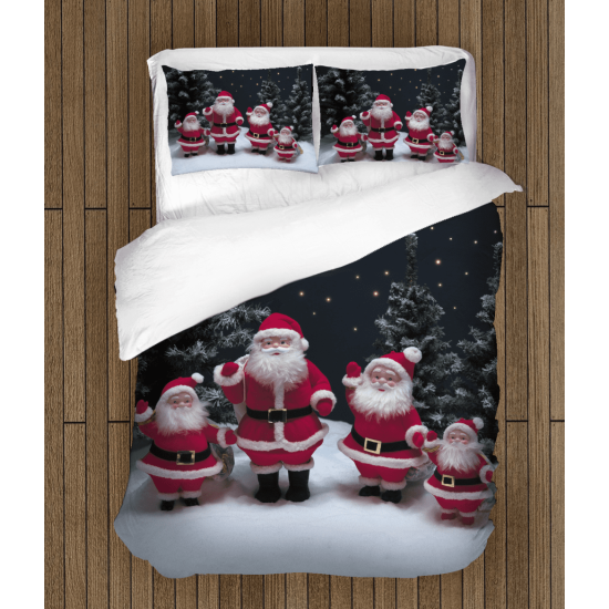 Povlečení vánoční - Santa Claus Figurines