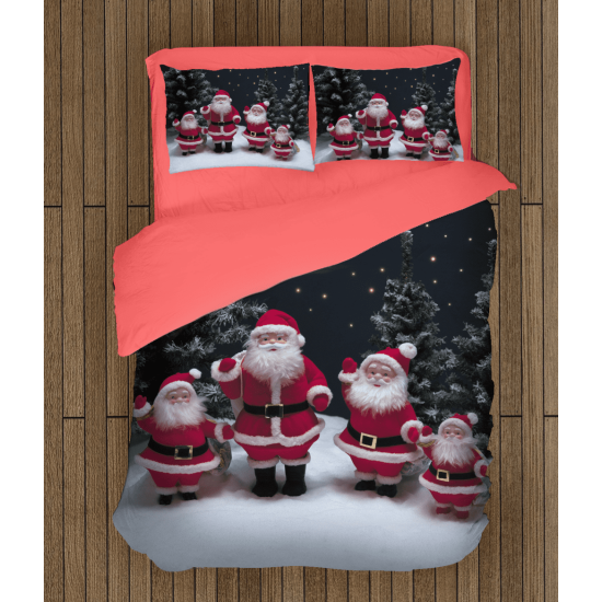 Povlečení vánoční - Santa Claus Figurines