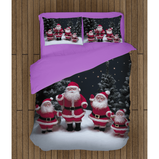 Povlečení vánoční - Santa Claus Figurines