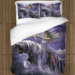 Povlečení na postel - Female Elf Tiger Warcraft