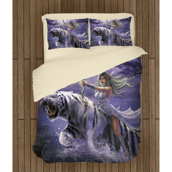Povlečení na postel - Female Elf Tiger Warcraft