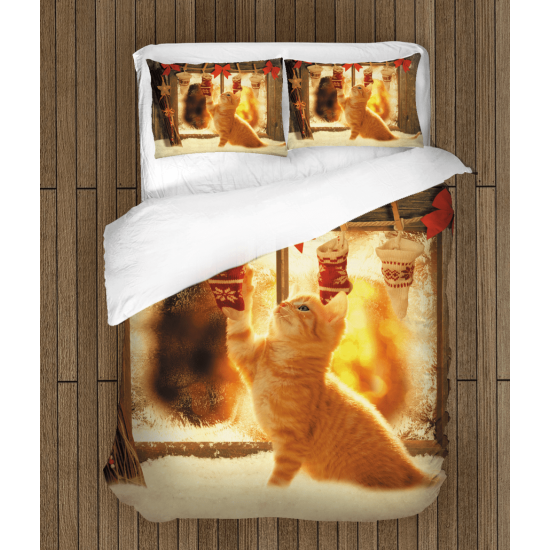 Povlečení vánoční - Christmas Kitten