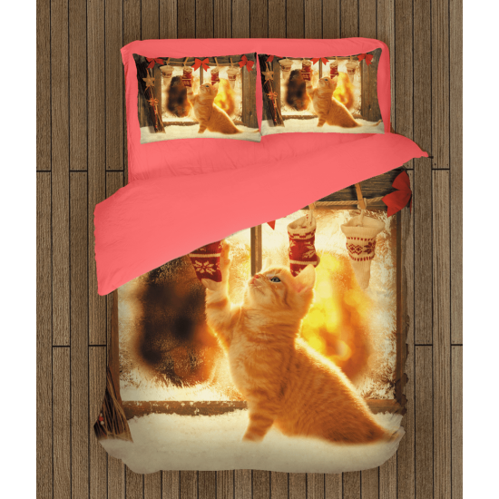 Povlečení vánoční - Christmas Kitten