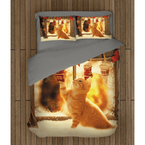 Povlečení vánoční - Christmas Kitten