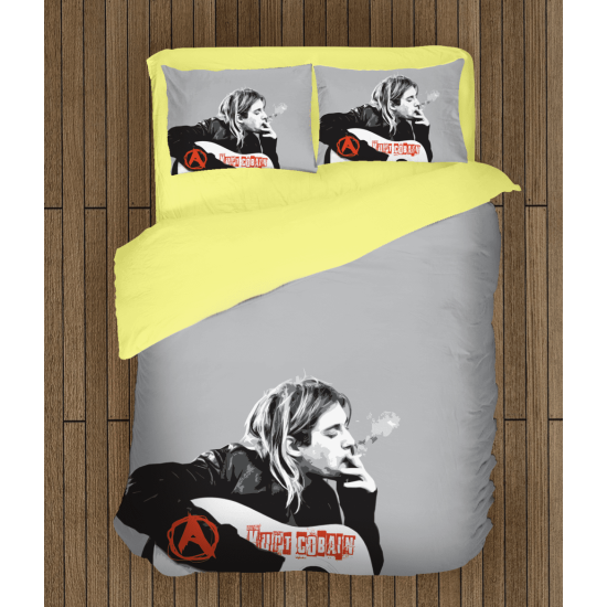 Šedé povlečení - Kurt Cobain