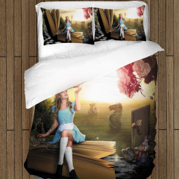Moderní dětské povlečení - Alice in Wonderland Book