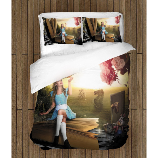 Moderní dětské povlečení - Alice in Wonderland Book