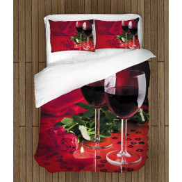 Romantické povlečení - Red Wine