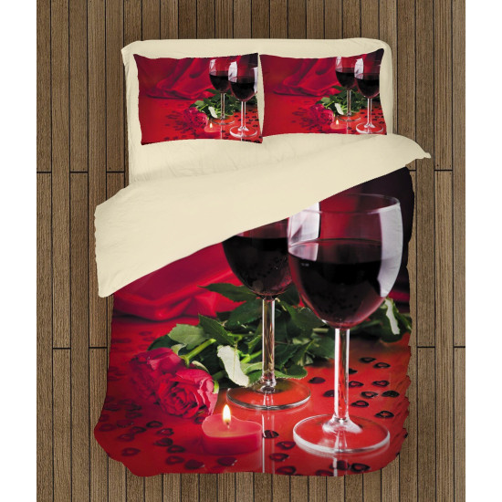 Romantické povlečení - Red Wine