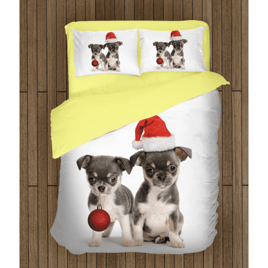 Kvalitex vánoční povlečení - Christmas Puppies