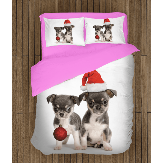 Kvalitex vánoční povlečení - Christmas Puppies