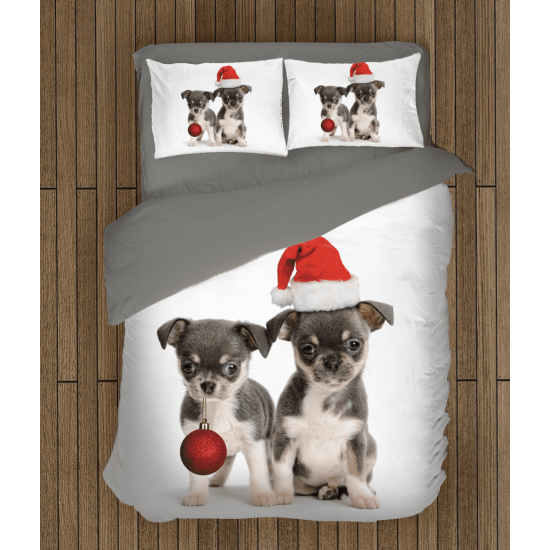 Kvalitex vánoční povlečení - Christmas Puppies