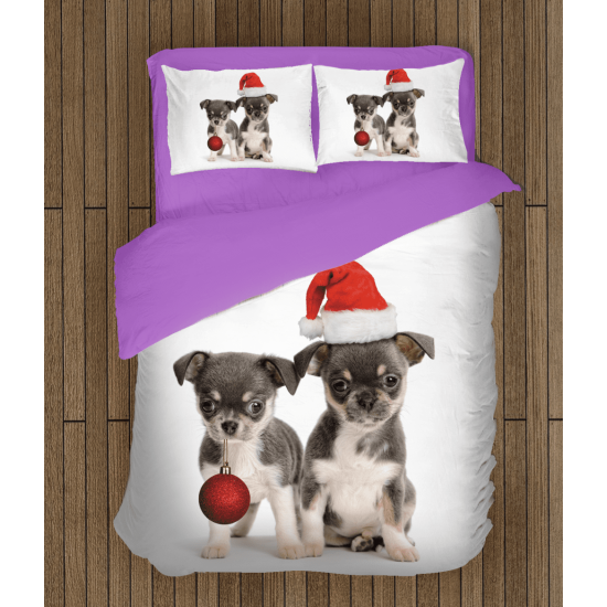 Kvalitex vánoční povlečení - Christmas Puppies