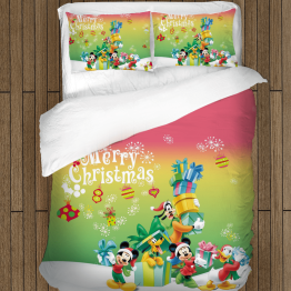 Vánoční  moderní povlečení - Mickey Mouse Christmas