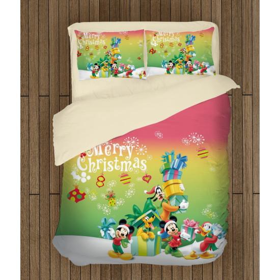 Vánoční  moderní povlečení - Mickey Mouse Christmas