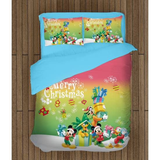 Vánoční  moderní povlečení - Mickey Mouse Christmas