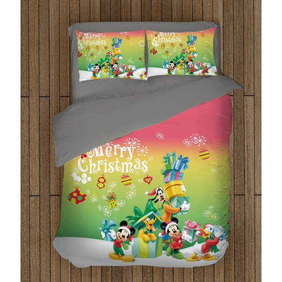Vánoční  moderní povlečení - Mickey Mouse Christmas