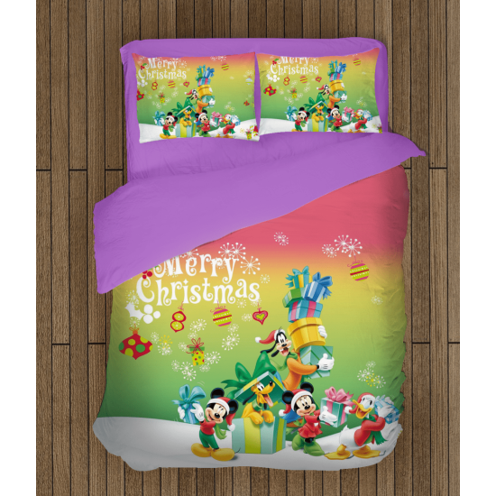 Vánoční  moderní povlečení - Mickey Mouse Christmas