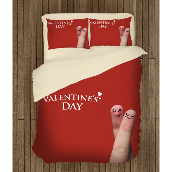 Povlečení na postel - Happy Valentine Day Couple