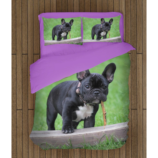 Povlečení pes - French Bulldog Grass