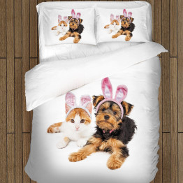 Povlečení se zvířátky - Easter Dog and Cat 