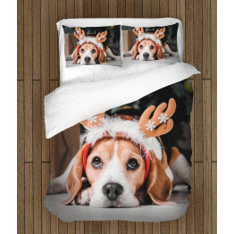 Vánoční luxusní povlečení - Christmas Beagle