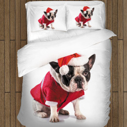 Povlečení vánoční - Christmas French Bulldog