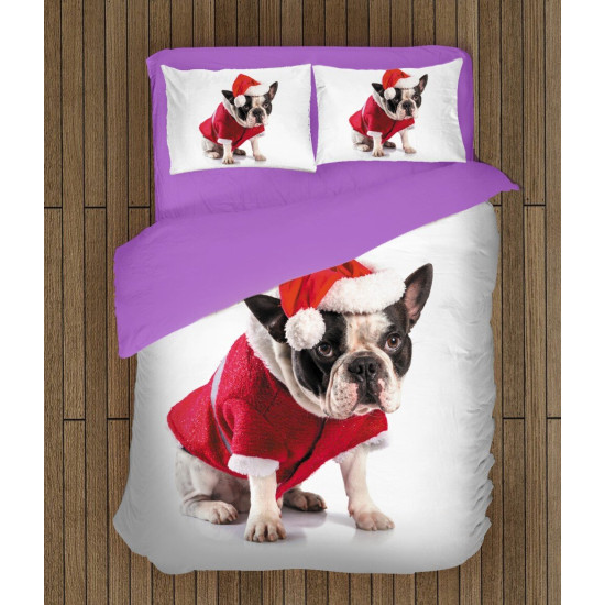 Povlečení vánoční - Christmas French Bulldog
