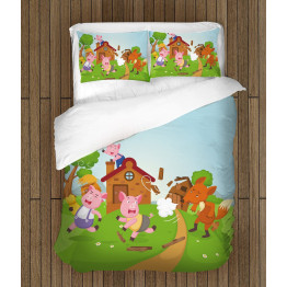 3D dětské povlečení - Three Little Pigs
