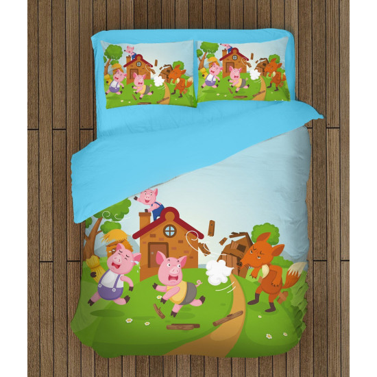 3D dětské povlečení - Three Little Pigs