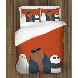 povlečení dětské motivy - We Bare Bears Dark