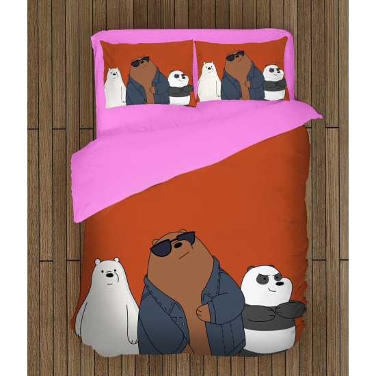povlečení dětské motivy - We Bare Bears Dark