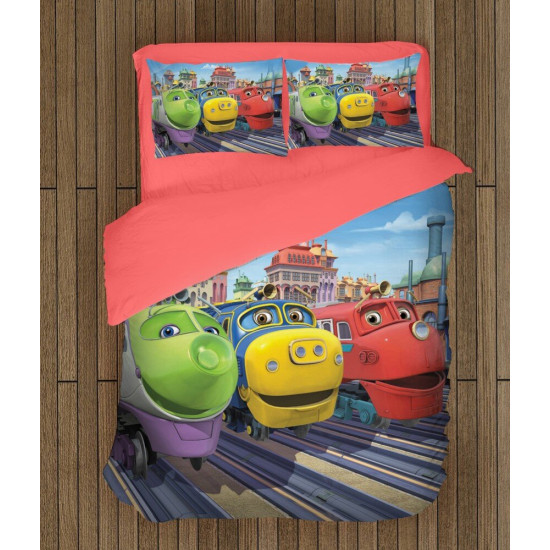 Dětské povlečení s vláčkem Chuggington