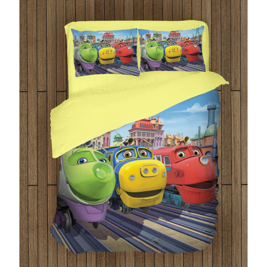 Dětské povlečení s vláčkem Chuggington