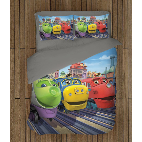 Dětské povlečení s vláčkem Chuggington
