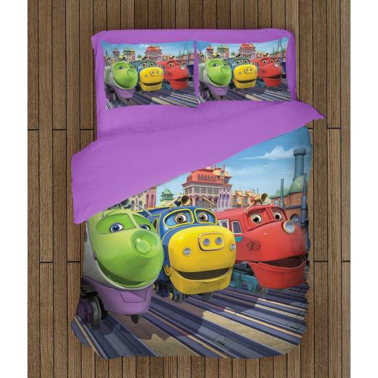 Dětské povlečení s vláčkem Chuggington