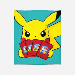 Teplá dětská deka - Pokémon Pikachu Cards