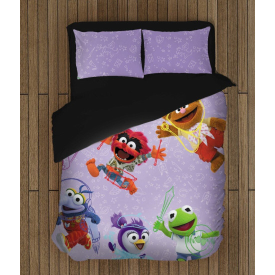 Fialové dětské povlečení - Muppet Babies