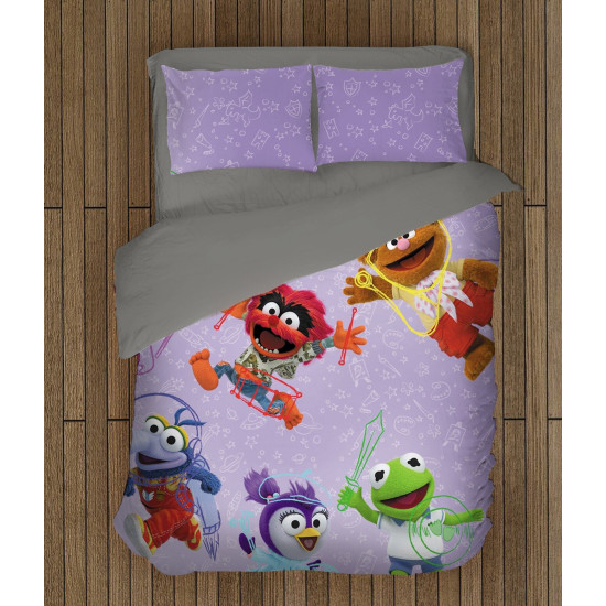 Fialové dětské povlečení - Muppet Babies