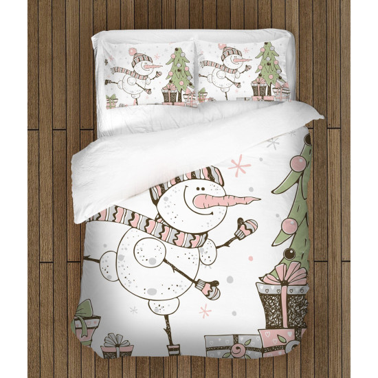 Vánoční povlečení - Snowman Painting