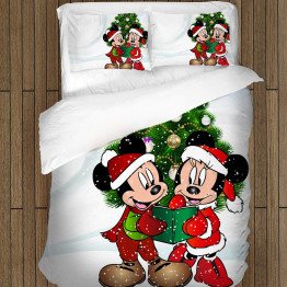 Vánoční povlečení dětské - Christmas Minnie and Mickey