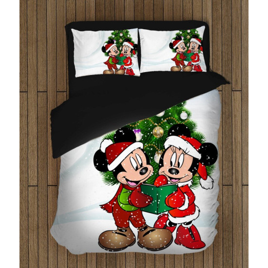 Vánoční povlečení dětské - Christmas Minnie and Mickey
