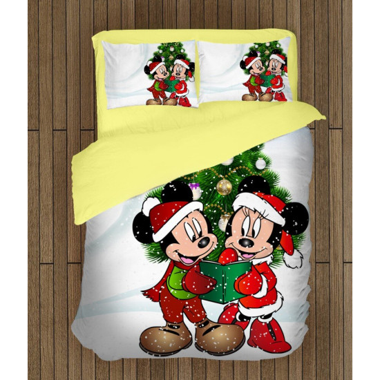 Vánoční povlečení dětské - Christmas Minnie and Mickey
