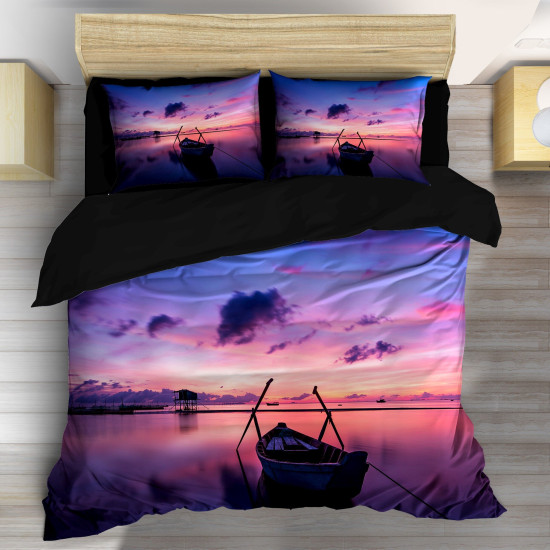 3D krásné povlečení - Boat in lake