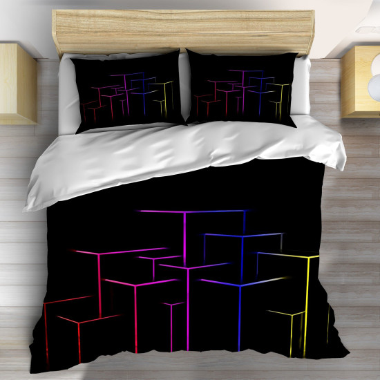 3D povlečení na postel - Digital neon