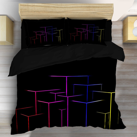 3D povlečení na postel - Digital neon