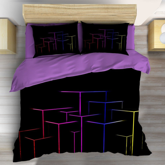 3D povlečení na postel - Digital neon