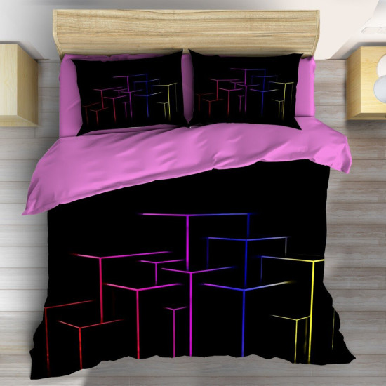 3D povlečení na postel - Digital neon