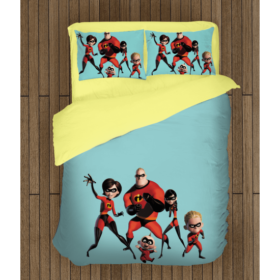 Povlečení s přikrývkou Uzasnakovi - The Incredibles Animation